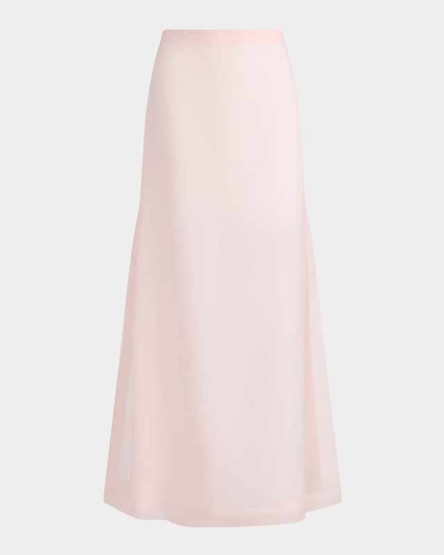 Linnie Slit Silk Maxi Skirt